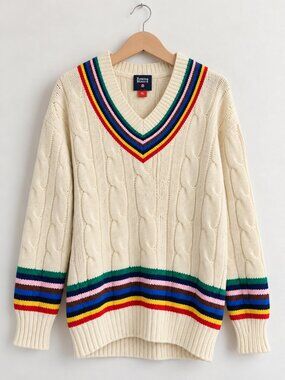Rowing Blazers x Target Croquet Stripe Cable Knit Sweater 1 XL & 1 XXL